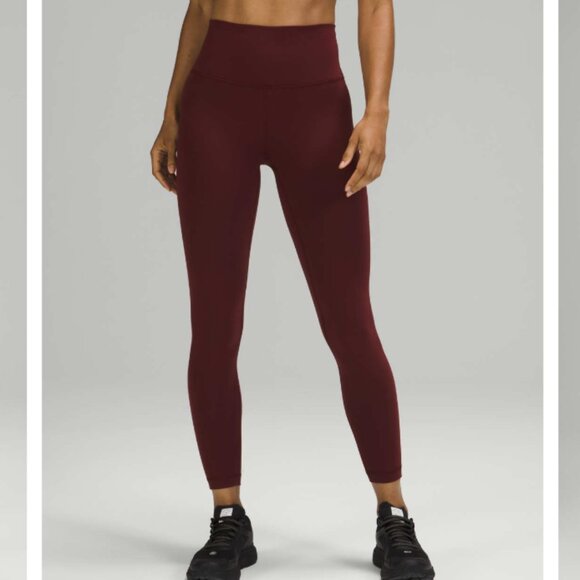 Lululemon Wunder Train High-Rise Tight 25" Red Merlot Women's Size 6 - Picture 1 of 9